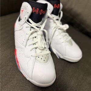 Jordan White and Red Sneakers